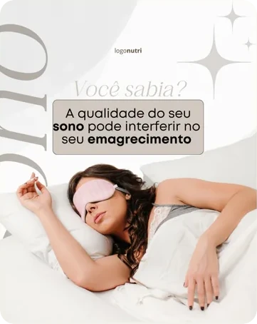 Post sobre qualidade do sono e emagrecimento